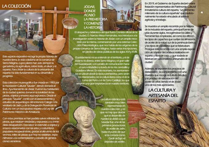 COLECCI�N MUSEOGR�FICA "LA CULTURA DEL ESPARTO EN LA HISTORIA DE J�DAR". HORARIOS - . 