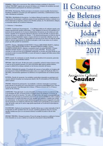 CONVOCATORIA II CONCURSO DE BELENES "CIUDAD DE JDAR" - . 