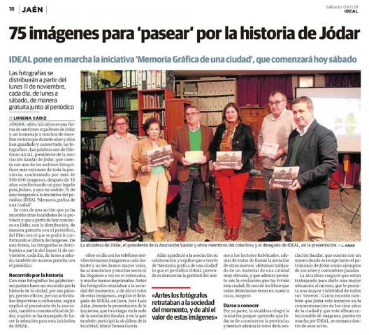 SAUDAR COLABORA CON DIARIO "IDEAL" EN LA PUBLICACIN DE UN LIBRO DE FOTOGRAFAS DE JDAR - . 